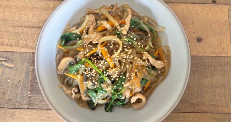 Quick & Easy Japchae – (sweet potato noodle)