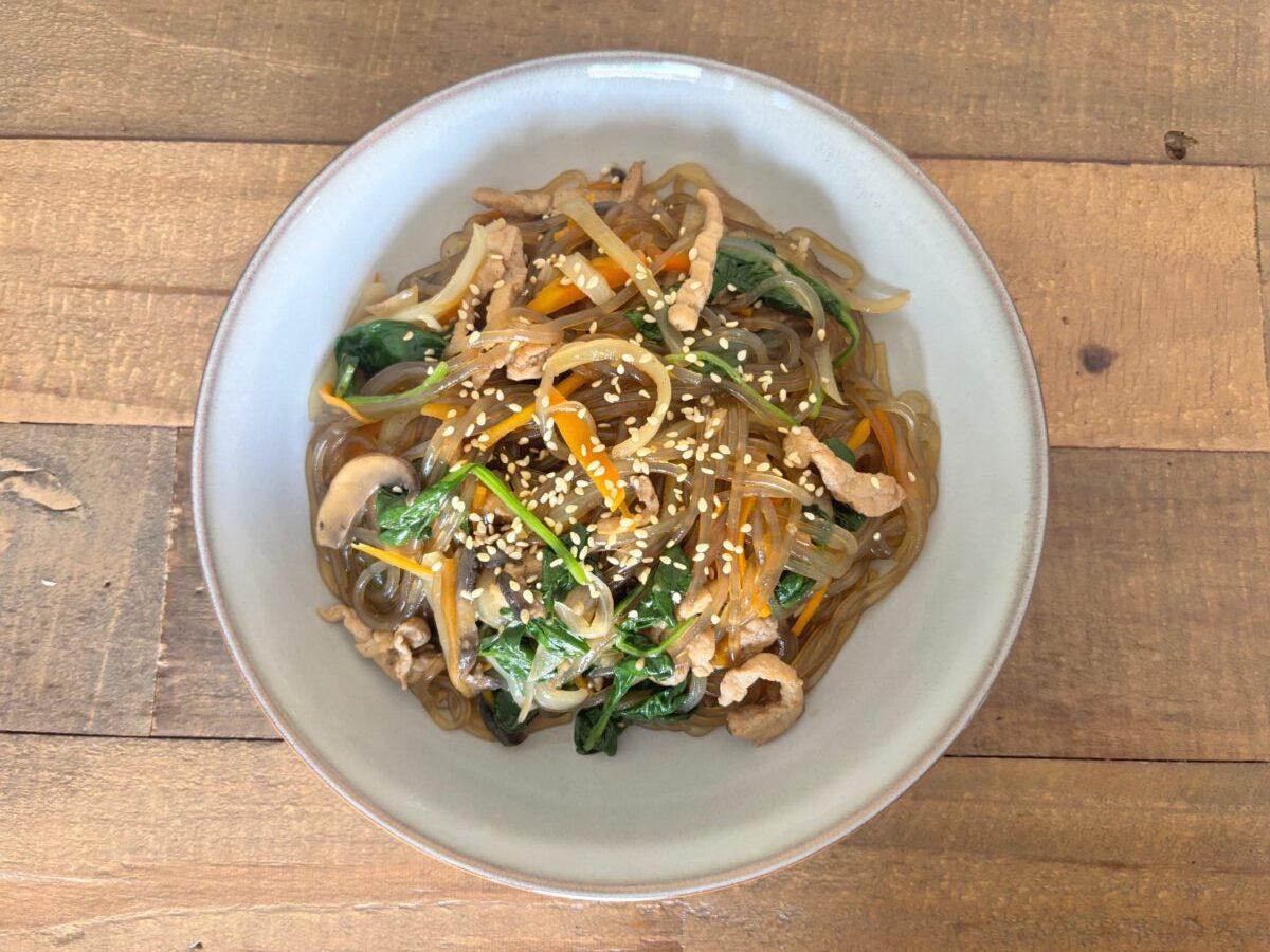 Quick & Easy Japchae – (sweet potato noodle)