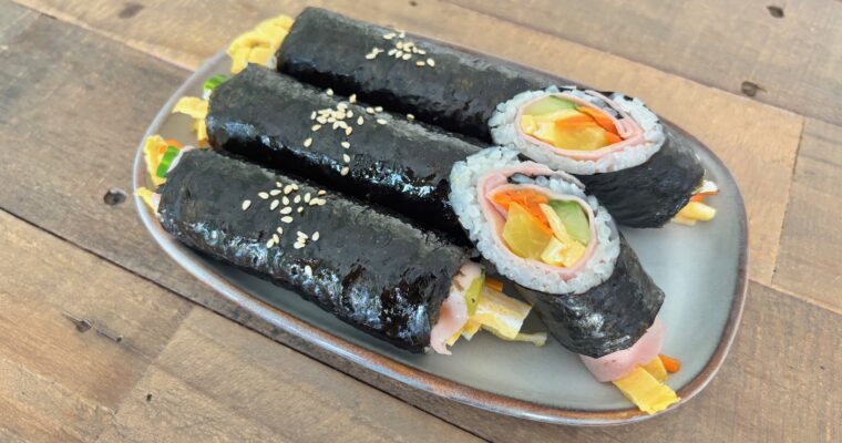 Easy Mini Kimbap(Korean Bite-Size Kimbap for Lunch or Snack)