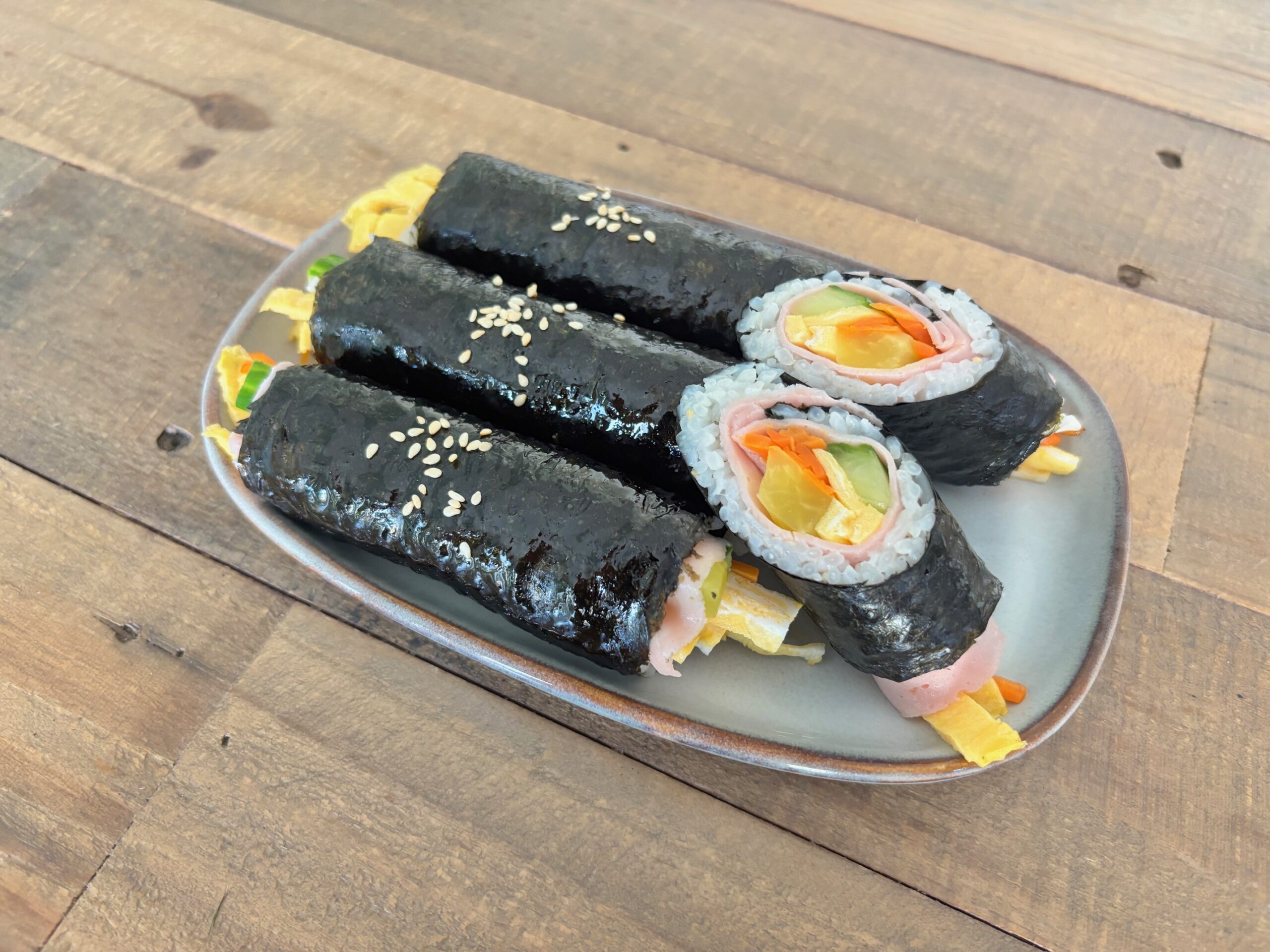 Easy Mini Kimbap(Korean Bite-Size Kimbap for Lunch or Snack)