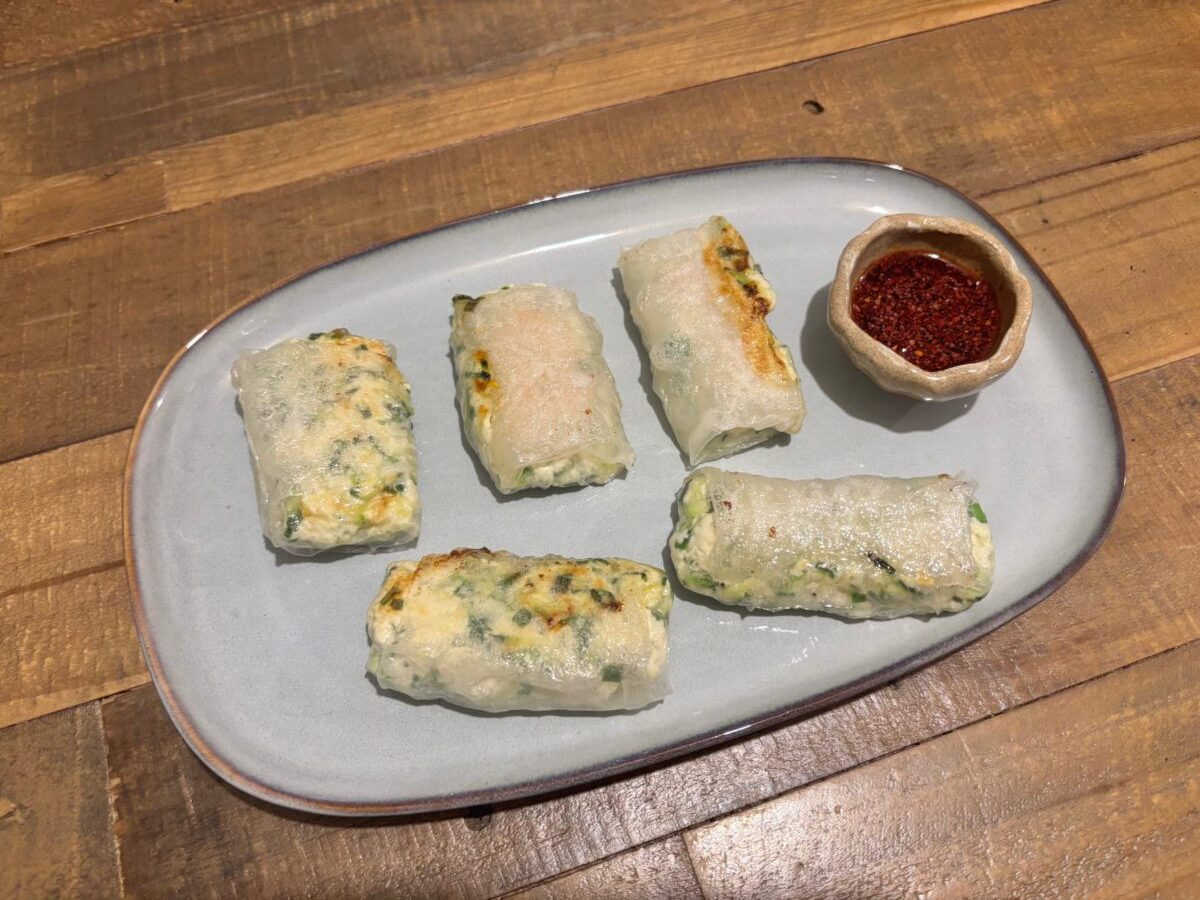 Vegetarian Courgette and Tofu Rice Paper Dumplings