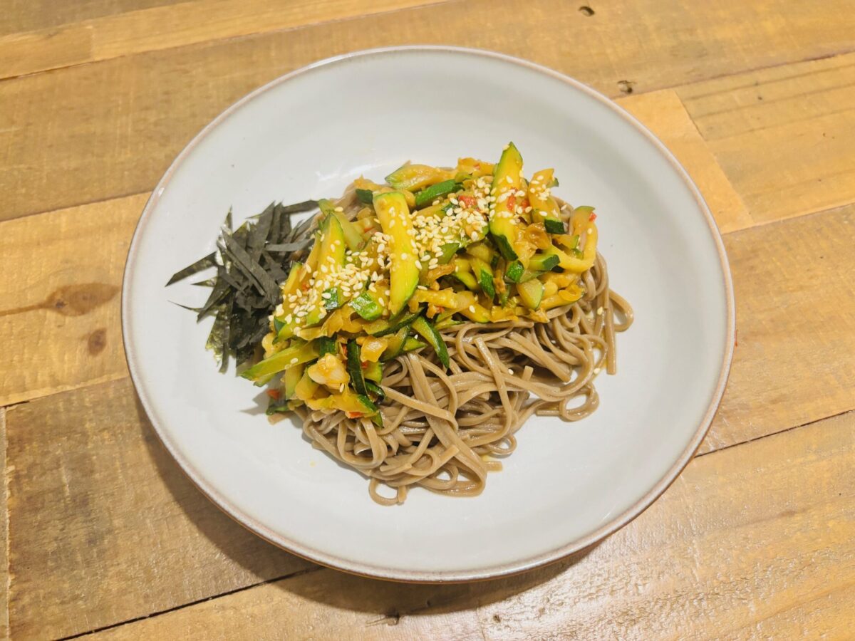 Soy Sauce Noodle with Stir-Fried Courgette (애호박비빔국수)