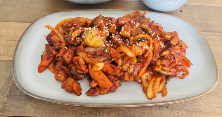 Spicy Korean Pork Belly Stir-Fry (Jeyuk Bokkeum)