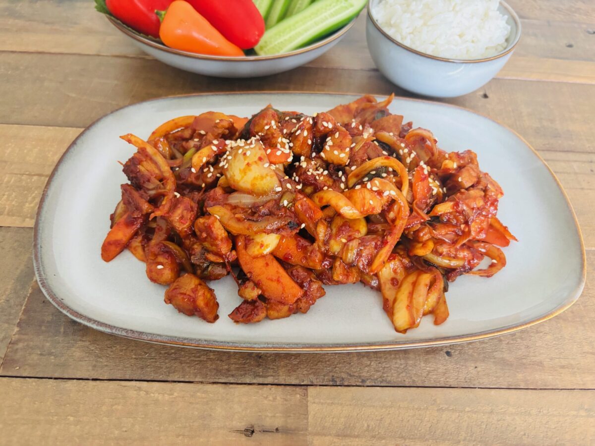 Spicy Korean Pork Belly Stir-Fry (Jeyuk Bokkeum)