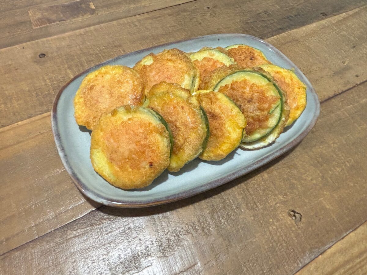 Prawn-Stuffed Courgette Jeon (새우애호박전)