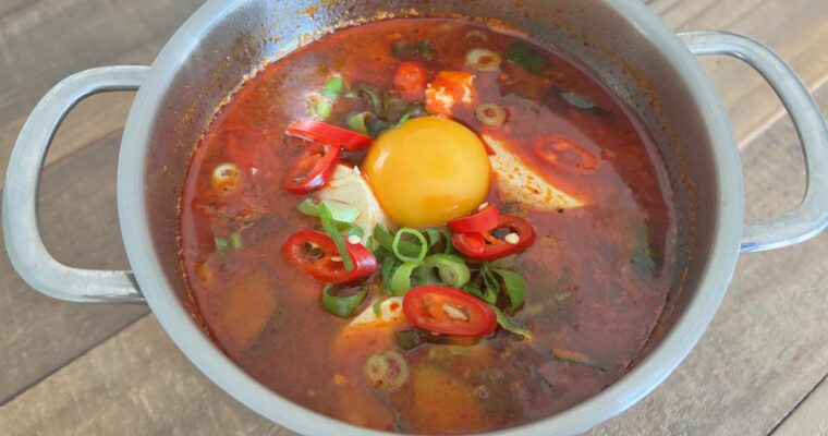 Simple Soft Tofu Stew with Ground Pork
