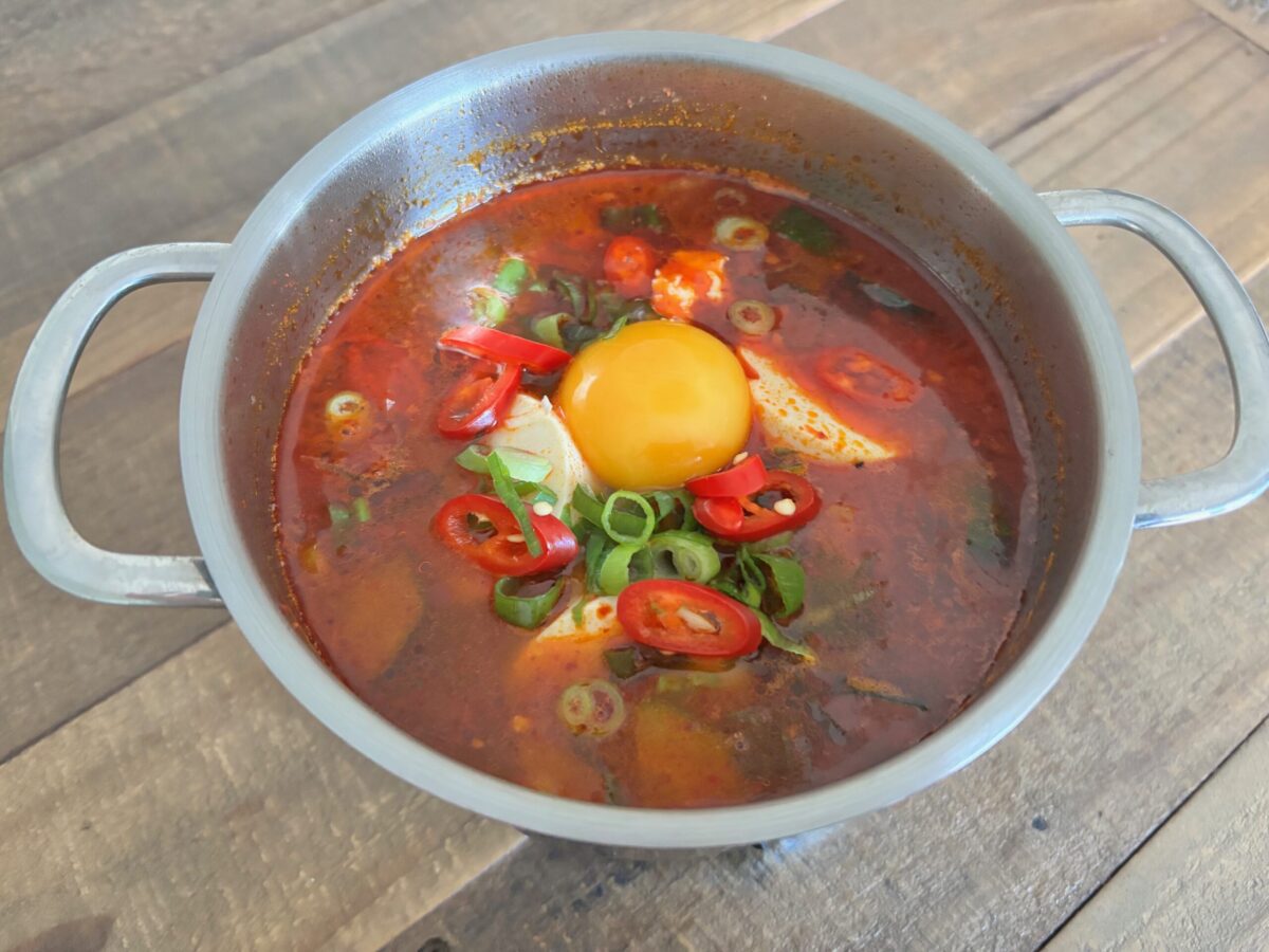 Simple Soft Tofu Stew with Ground Pork